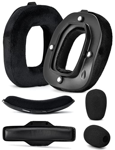 defean A40 TR Mod Kit – defean Replacement Earpads and Headband Compatible with Astro Gaming A40 TR Headset,Ear Cushions, Upgrade High-Density Noise Cancelling Foam, Added Thickness (Black Velour) - Image 1