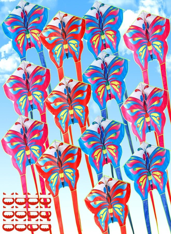 Poen 12 Pcs Large Kites for Kids Butterfly Dragonfly Kites with 164ft Kite String, Beach Kite Bulk Easy to Fly for Beginners Outdoor Activities Family Trip (Novelty) - Image 1