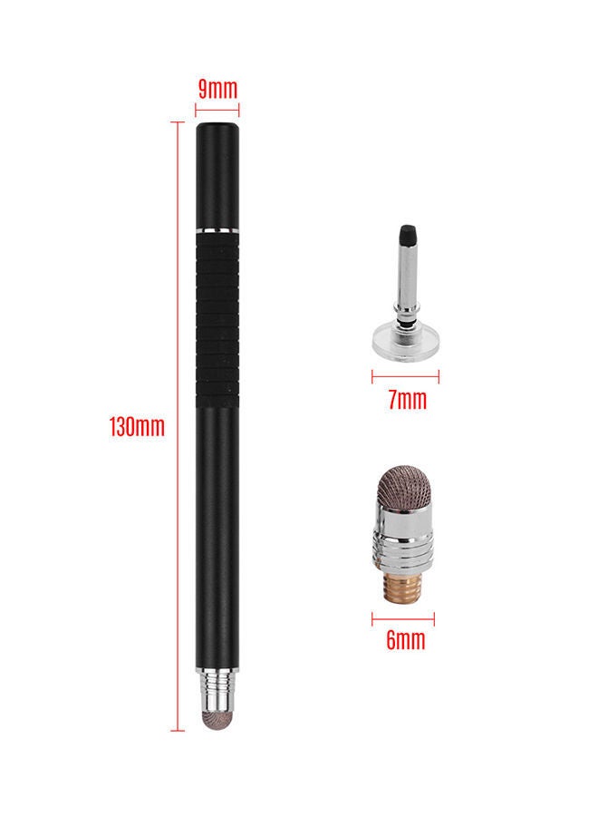 NIBEMINENT 2 In 1 Touchscreen Precision Stylus Pen With Conductive Head And Disc Tip Universal Black - Image 2