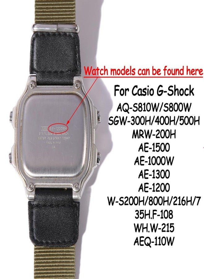 MCXGL Natural Resin Replacement Watch Band Compatible with Casio W218H W-219H AE1200WH AE-1300WH W800H SGW-300H F-108WH Waterproof Rubber strap, BLACK, 18mm, Modern - Image 2