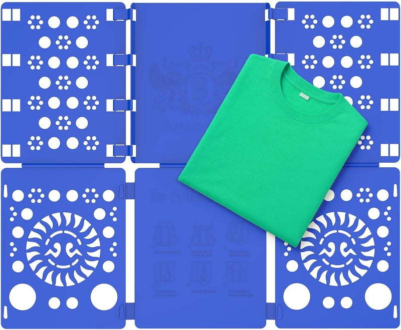 BOXLEGEND Shirt Folder Board Tshirt Clothes Folder Folding Board Durable Laundry Sorter Helper Liner, Blue - Image 1