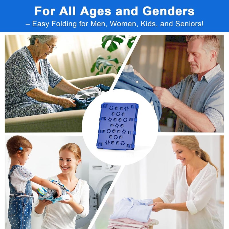 BOXLEGEND Shirt Folder Board Tshirt Clothes Folder Folding Board Durable Laundry Sorter Helper Liner, Blue - Image 5