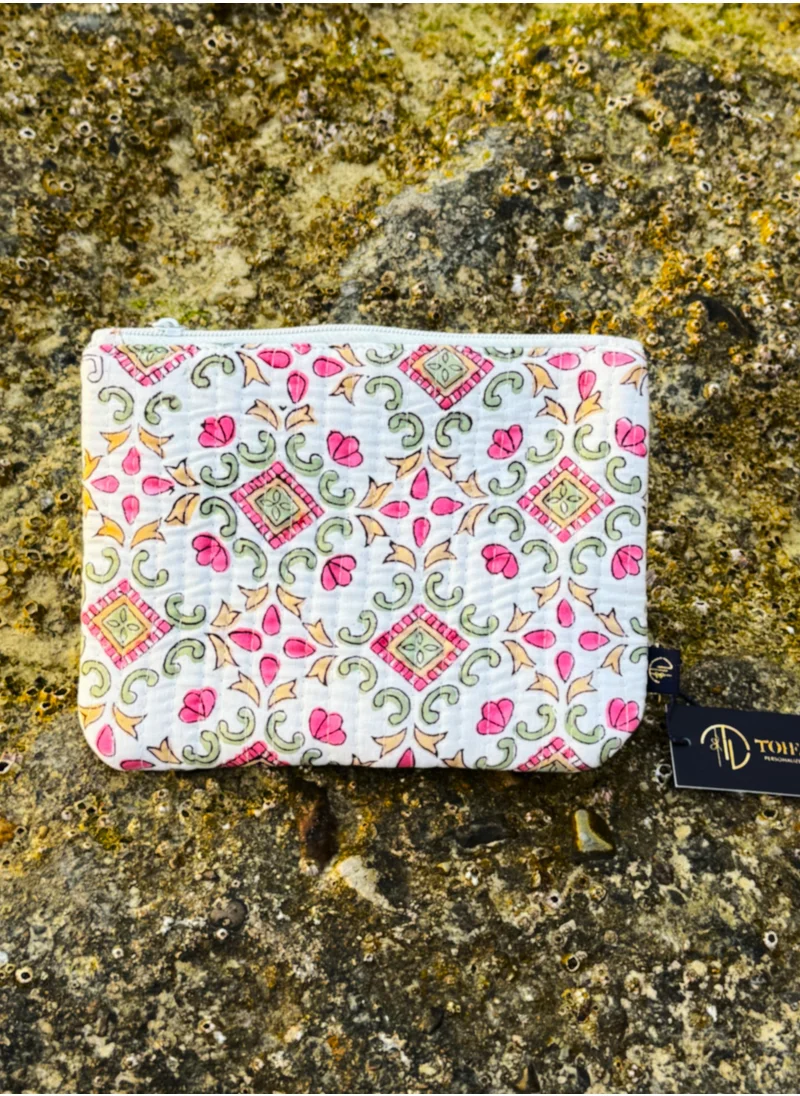 تحفة لوكس TohfaLuxe Auro Handmade Bloch Printed Flat Pouch