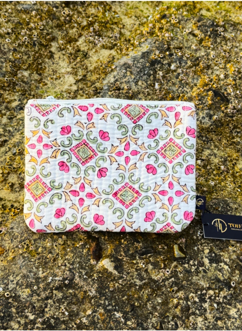 Tohfa Luxe TohfaLuxe Auro Handmade Bloch Printed Flat Pouch  - Image 2
