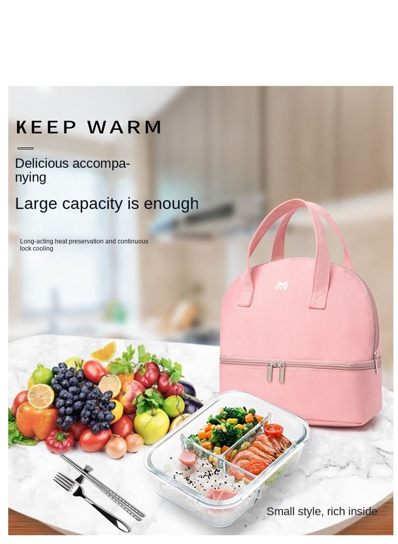 Y&D Lunch Bag Bento Bag, Thickened Thermal Insulation Refrigerated Tote Box Carrying for Students Ladies Men Picnic Work Outdoor  - Image 3