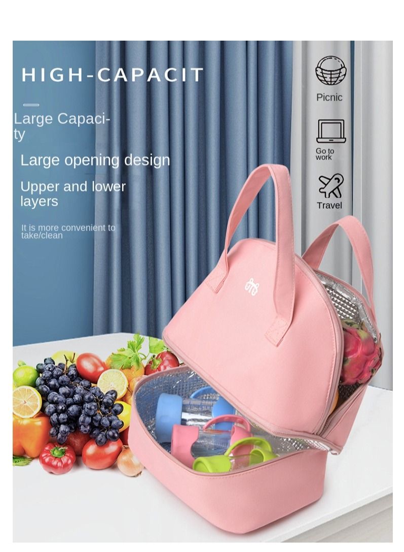 Y&D Lunch Bag Bento Bag, Thickened Thermal Insulation Refrigerated Tote Box Carrying for Students Ladies Men Picnic Work Outdoor  - Image 4