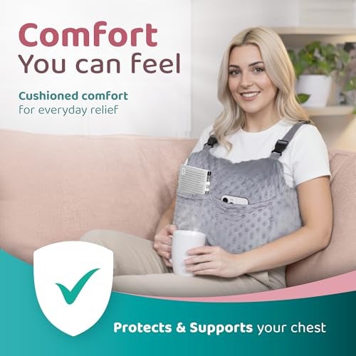 Zomaple Mastectomy Recovery Pillow with Strap, Swirly Gel Pack, Seat Belt Cover & Shower Lanyard – Post-Op Essentials, Breast Augmentation/Reduction & Recovery Supplies – Washable Cover for Comfort - Image 3
