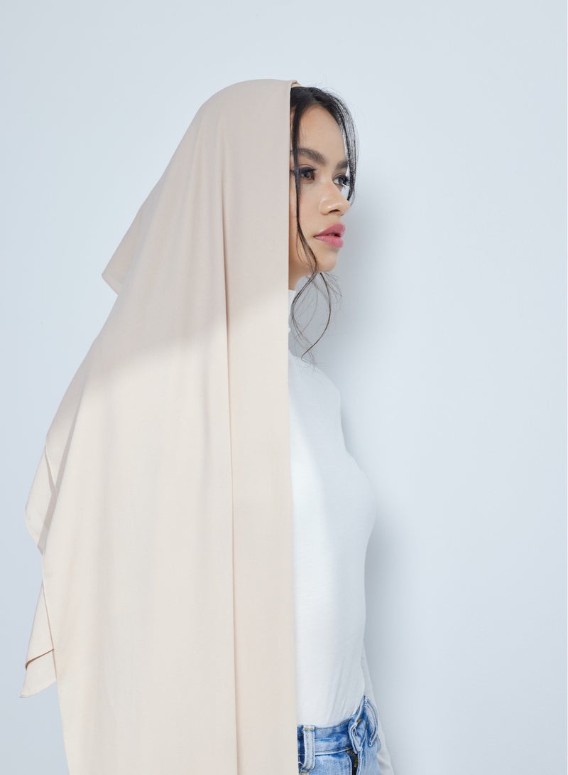MODEST BEYOND Luxury Latte Chiffon Hijab  - Image 3
