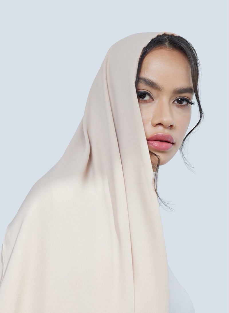 MODEST BEYOND Luxury Latte Chiffon Hijab  - Image 4