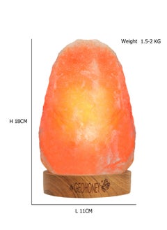GEOHONEY Geohoney - Himalayan Salt Lamp 1 KG Mountain Shaped  - Image 2