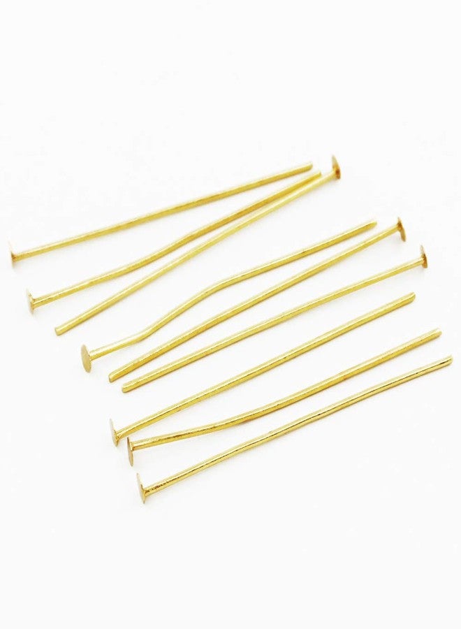 Dera 100pcs/Lot (40mm) Stainless Steel Flat Head Pin Findings Dressmaker T pins For DIY Jewelry Earring Making crystals LAMP BEAD Accessories (Gold, 100pcs 40mm) - Image 5