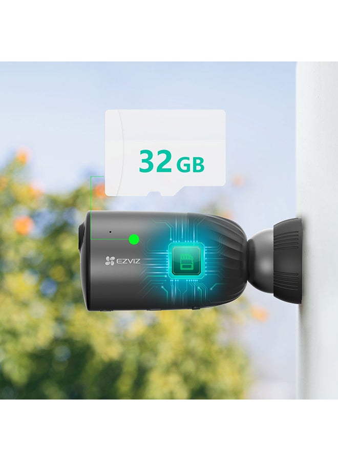 إيزفيز كاميرا مراقبة إي لايف CCTV خارجية من إيزفيز بجودة 1080p بعمر بطارية 210 يوم، ذاكرة داخلية مدمجة بسعة 32 جيجابايت، مستشعر أشعة تحت حمراء غير النشط لكشف الحركة، رؤية ليلية ملونة، صوت ثنائي الاتجاه، ضد الماء بمعيار IP66، تعمل مع مساعد أليكسا طراز (BC1C) - Image 3