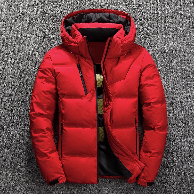 Down Jacket Men'S Short Thickened New Handsome Youth Trendy Loose White Duck Down Hooded Jacket - Image 4
