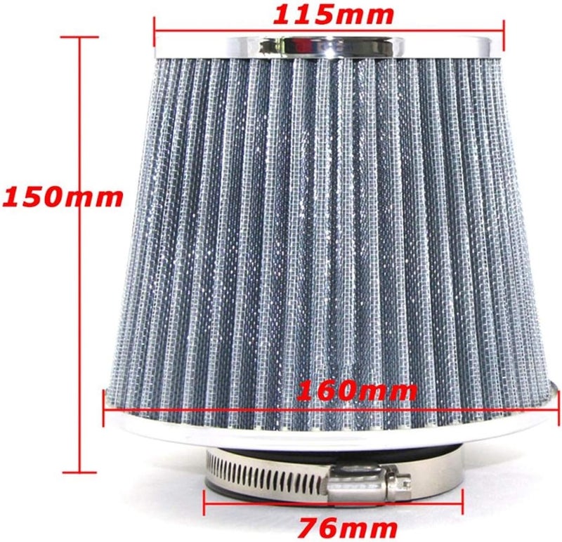 Wivplex 76mm Red Air Filter for Cars - Image 4