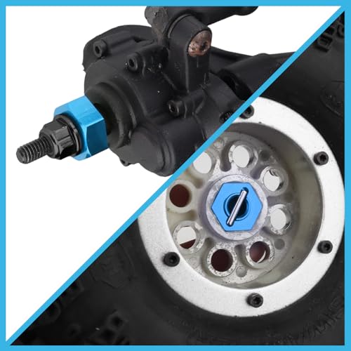 Hobbypark Aluminum Wheel Hex Hubs 12mm Drive Adapter with Pins 2x10 mm for RC Car Upgrade Replacement Parts (Pack of 4) - Image 5