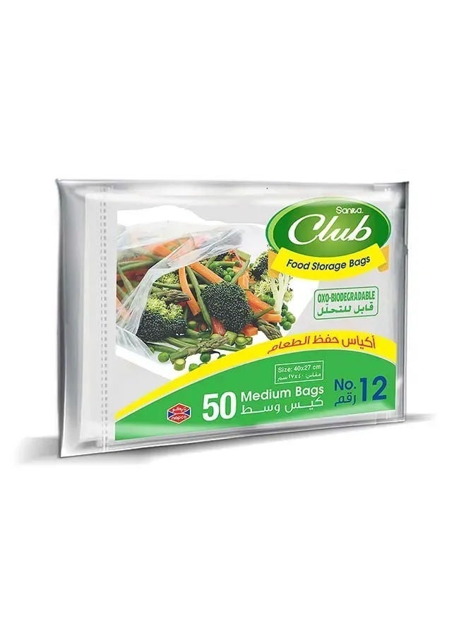 Sanita Club Biodegradable Food Storage Bags, 50 Pcs