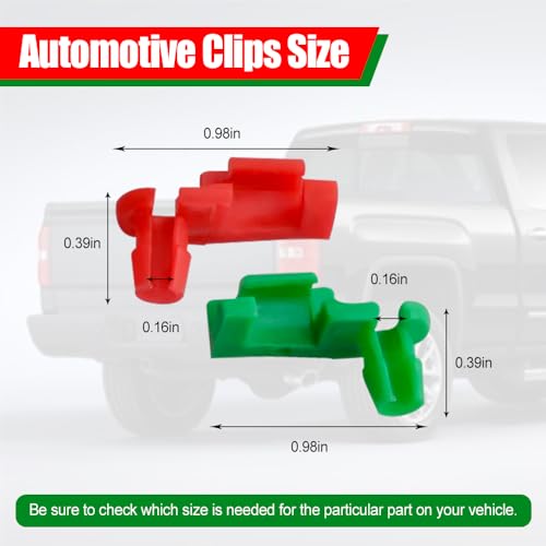 Kutyun 5 Pair Tailgate Handle Rod Clip, Left and Right Handle Rod Door Lock Clip Compatible with Chevy Silverado GMC Sierra 88981031 88981030 - Image 4