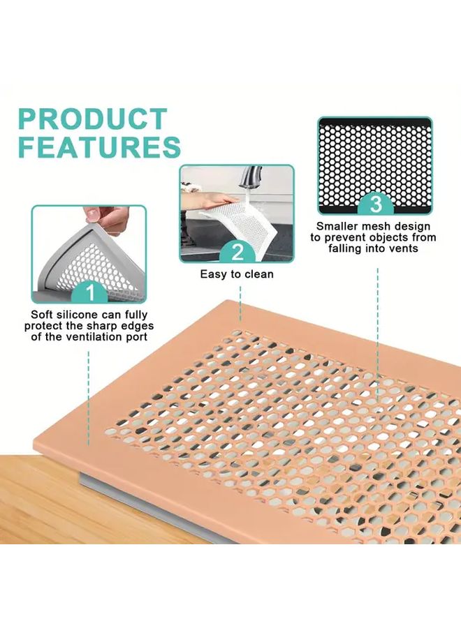Black Silicone HVAC Vent Covers Anti Insect Anti Clogging Air Vent Grilles Durable Mesh Screen - Image 5