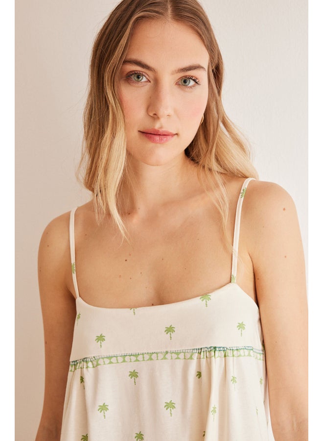 women'secret Short nightgown palm trees - Image 1