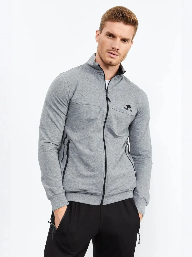 تومي لايف TOMMY Men's Zip-Front Sweatshirt And Pants Set