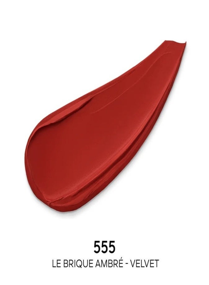 غيرلان عبوة إعادة تعبئة أحمر شفاه جيرلان روج جي فائقة العناية قابلة للتخصيص 3.5 غرام - 555 لو بريك أمبر، لون شفاه فاخر بلمسة نهائية ساتانية مرطبة - Image 2