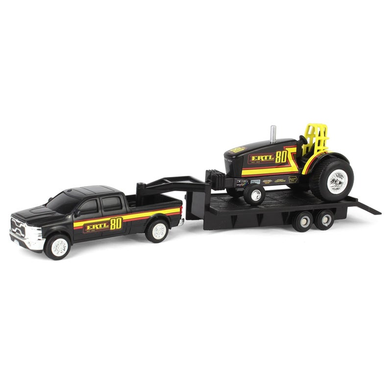 ERTL 164 80th Anniversary Pulling Tractor with Pickup Truck Trailer 16516 - Image 3