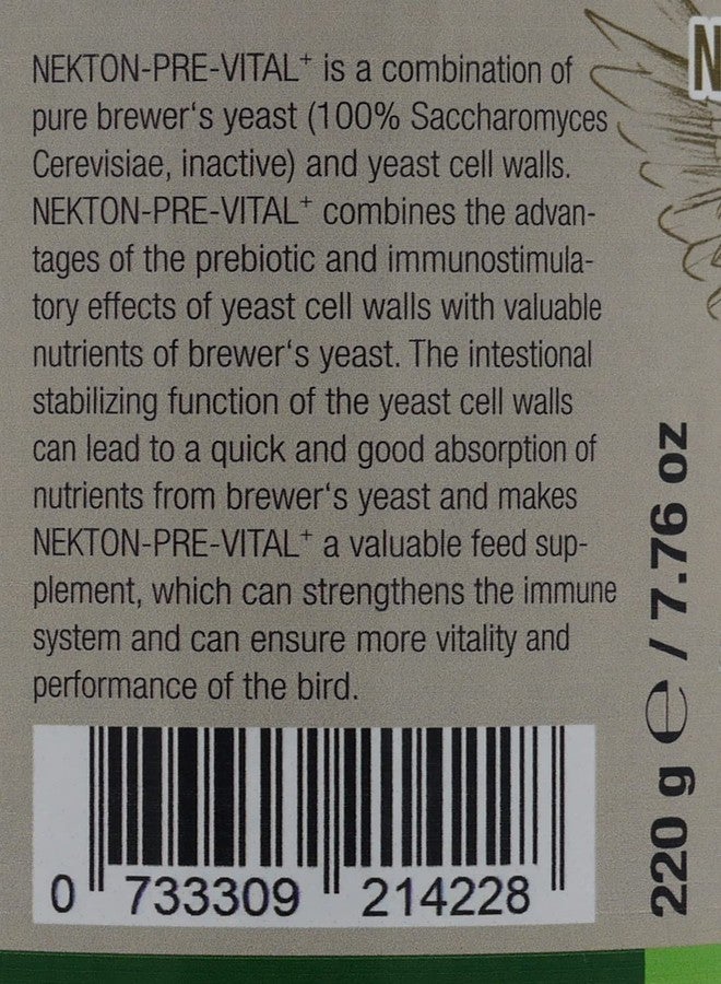 Nekton Pre Vital+ Prebiotic Bird Supplement 220gm / 7.76oz - Image 5