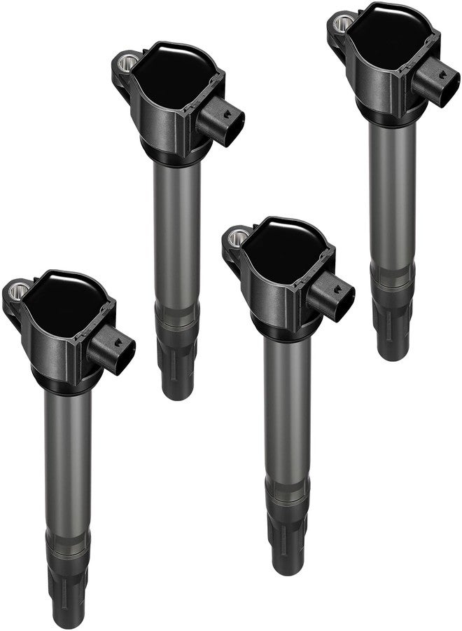 BDFHYK Ignition Coil Pack UF557 Set of 4 Compatible with Chrysler 200 Sebring Dodge Avenger Caliber Journey Jeep Compass Patriot 1.8L 2.0L 2.4L L4 Replacement for IC637 IC637SB 921-2108 - Image 1