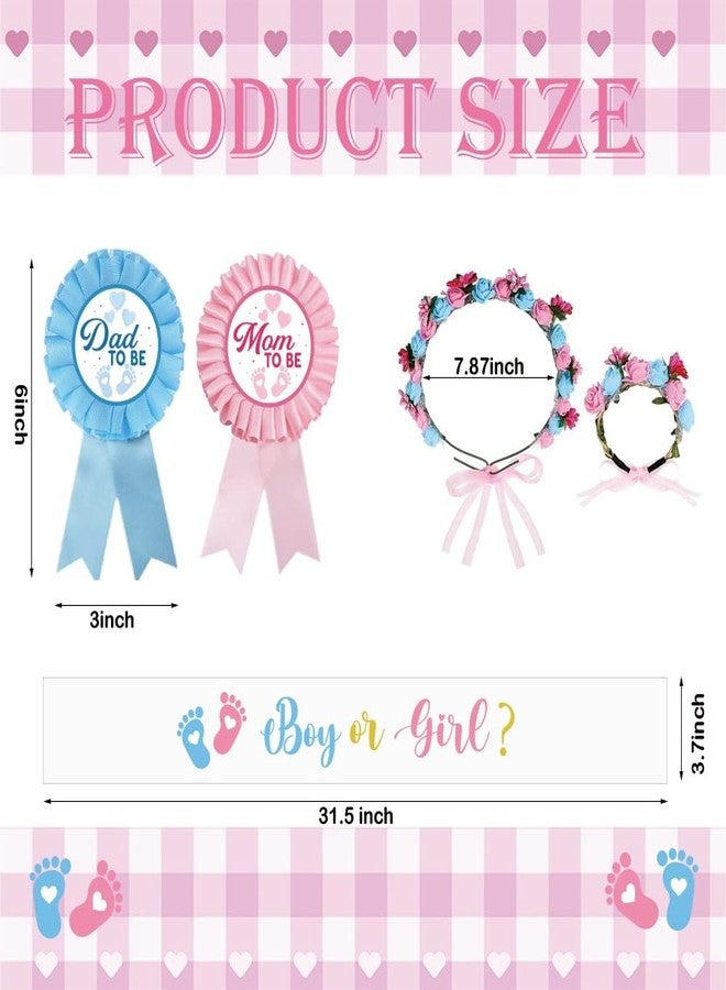 PATICARRY Boy or Girl Theme Mom to Be Sash and Headband Baby Shower Decorations,Welcome Baby, Gender Reveal Decorations, New Mom Gifts for Baby Celebration - Image 4