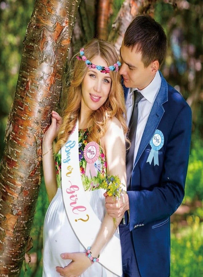 PATICARRY Boy or Girl Theme Mom to Be Sash and Headband Baby Shower Decorations,Welcome Baby, Gender Reveal Decorations, New Mom Gifts for Baby Celebration - Image 3