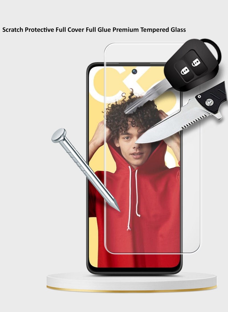 دبليو تيك واقي شاشة من الزجاج المقوى بحواف منحنية 9H 2.5D من سلسلة Premium لهاتف Realme C55 4G 2023 شفاف - Image 2