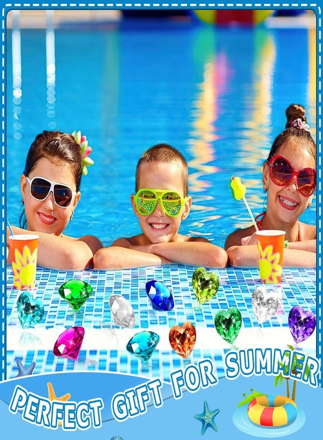 MARFOREVER Big Pool Toys Dive Gems, 16Pcs Lagre Pool Gems Acrylic Diamond Diving Jewels Pirate Treasure Chest Gemstones for Beach Underwater Throw Game Toys Swimming Training Summer Party Favors - Image 2