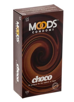 Moods Choco Condoms, Pack of 12  - Image 1