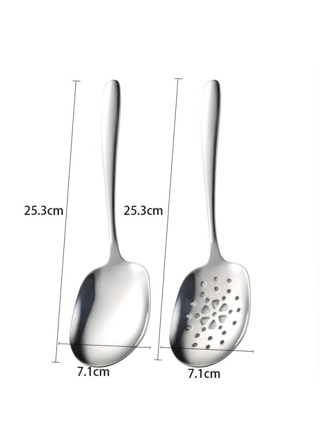Star Square Xingfang 304 Stainless Steel Soup Ladle, Sweet Potato Spoon, Thickened Round-bottomed Dining Spoon, Rice Spoon, Soup Spoon, Tablespoon - Image 2