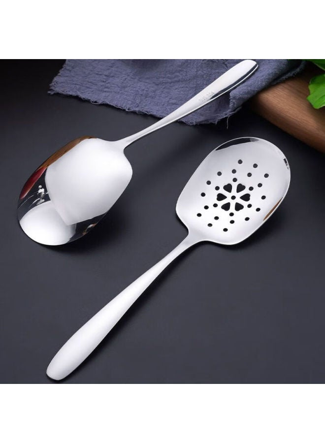 Star Square Xingfang 304 Stainless Steel Soup Ladle, Sweet Potato Spoon, Thickened Round-bottomed Dining Spoon, Rice Spoon, Soup Spoon, Tablespoon - Image 3