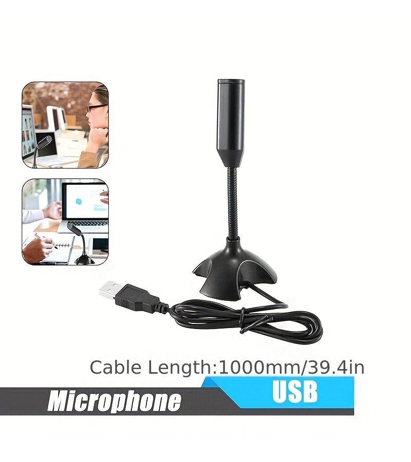 Plug And Play USB Computer Microphone Desktop Condenser PC Laptop Mic For Recording Gaming Singing Youtube Streaming - Image 4