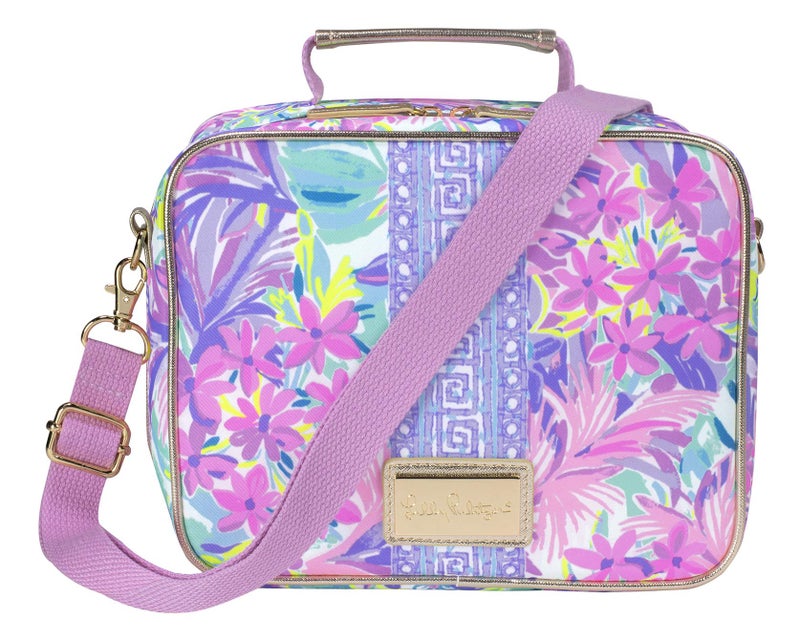 Lilly Pulitzer Insulated Lunch Box for Women, Cute Lunch Cooler Bag with Adjustable/Removable Shoulder Strap, It Was All A Dream - Image 1