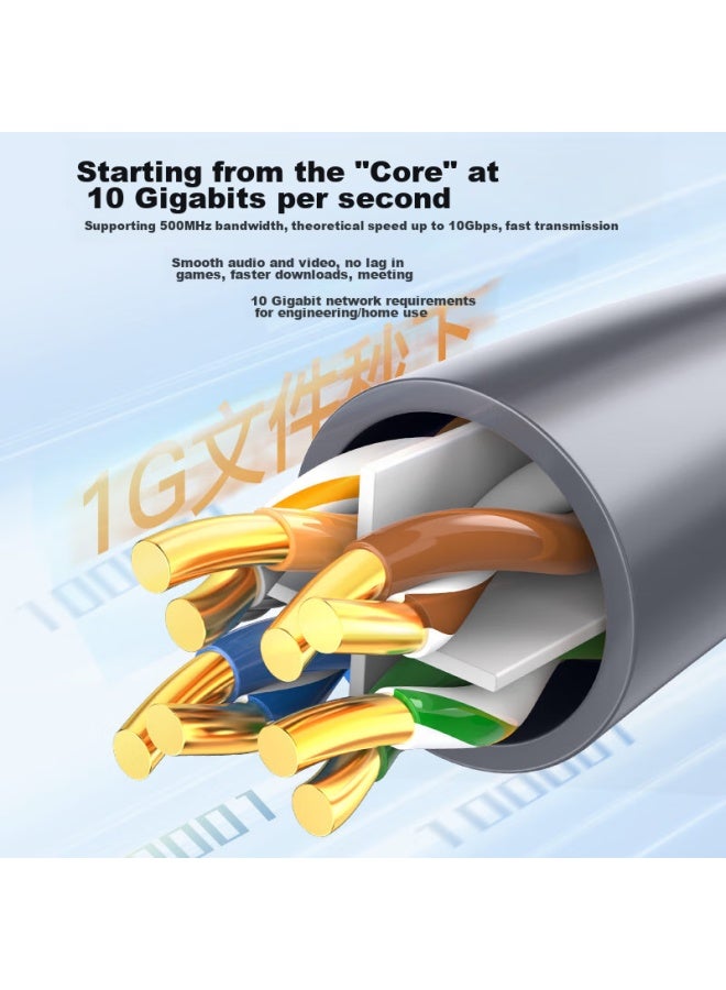 CHOSEAL Akihabara Original Unshielded Cat6a Ethernet Cable, 10 Gigabit High-speed, Pure Copper Core, Engineering And Home Network Box Cable, Gray, 25 Meters, Qs2668at25 - Image 2