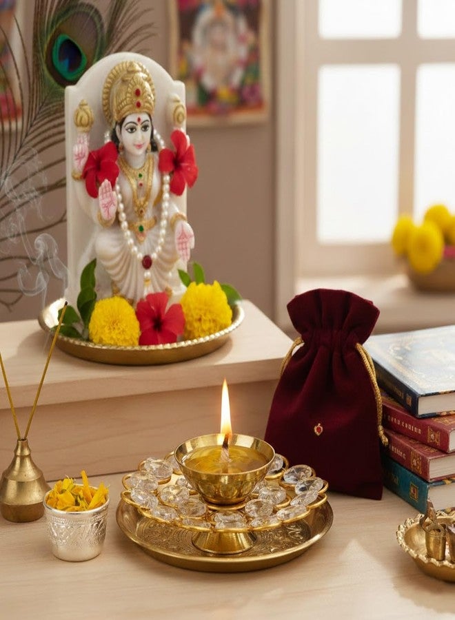 Saugat Traders Bulk Return Gifts for Puja Function Crystal Akhand Diya Gift Box Pack of 10 Wedding Favours Guests Engagement Ceremony House Warming Pooja Return Gift Diwali Corporate Gifting - Image 3