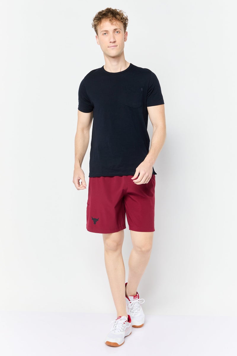 UNDER ARMOUR Men Sportswear Fit Graphic Print Outdoor Shorts, Burgundy - Image 2