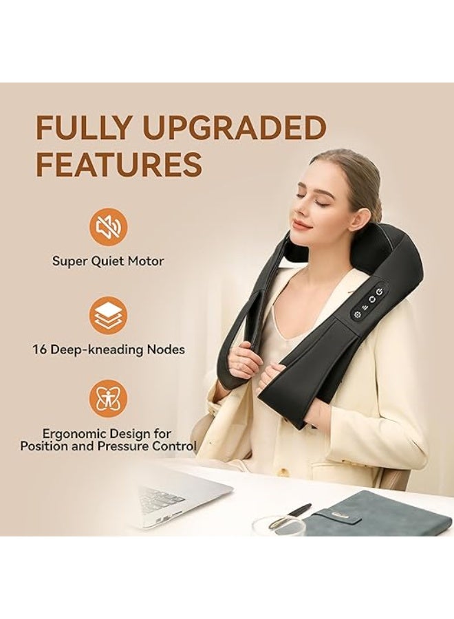 Wireless Neck & Shoulder Massager with Heat – Rechargeable Shiatsu Deep Tissue Wrap – Pain Relief & Relaxation Gift for Men & Women - Image 4