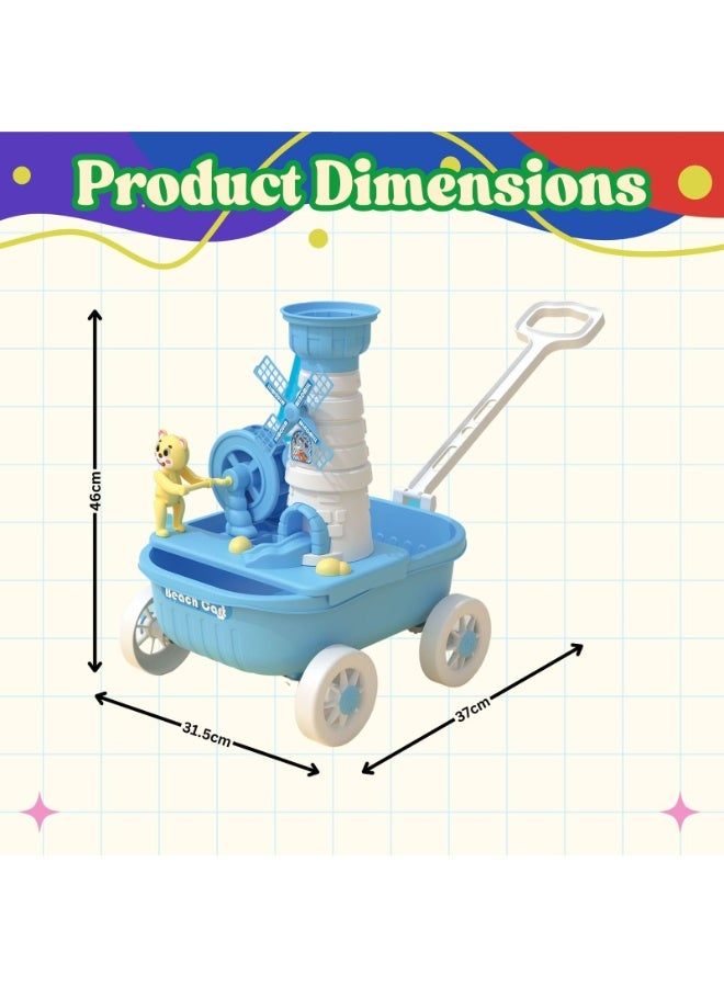 Home Smart Beach Cart for toddlers Beach trolley with Windmill toy Kids Beach trolley for beach parties perfect for gift. - Image 2