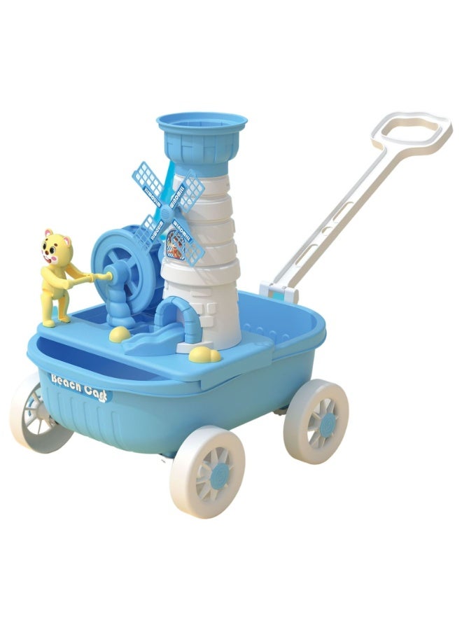 Home Smart Beach Cart for toddlers Beach trolley with Windmill toy Kids Beach trolley for beach parties perfect for gift. - Image 1