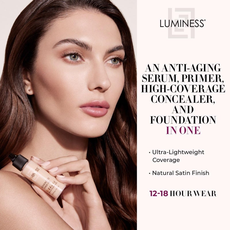 Luminess Air Silk4-In-1 Airbrush Foundation- Foundation, Shade 050 (.5 Fl Oz) - Sheer to MediumCoverage - Anti-Aging Formula Hydrates and Moisturizes - Professional Makeup Kit for Cordless Air Brush - Image 2