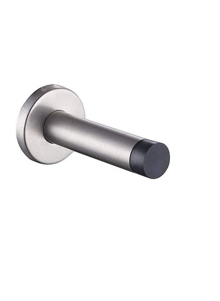 Stainless Steel Door Stop with Rubber Tip Shower Door Stopper, Glass Door Stop, Door Bumper Brushed Steel  - Image 1