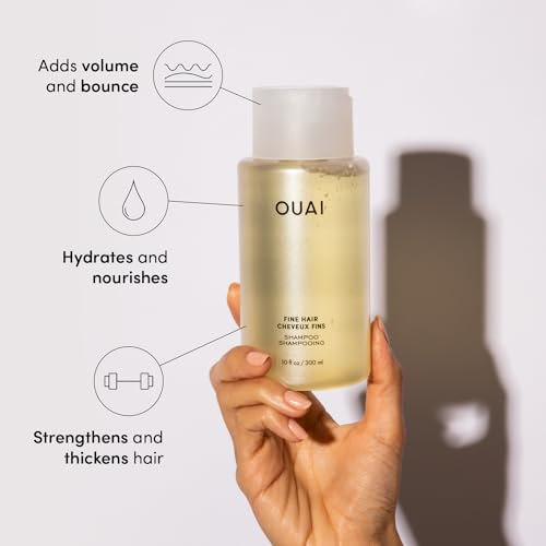 OUAI Fine Shampoo Refill - Volumizing Shampoo with Strengthening Keratin, Biotin & Chia Seed Oil for Fine Hair - Delivers Weightless Body - Paraben, Phthalate & Sulfate Free Hair Care (32 Fl Oz) - Image 2