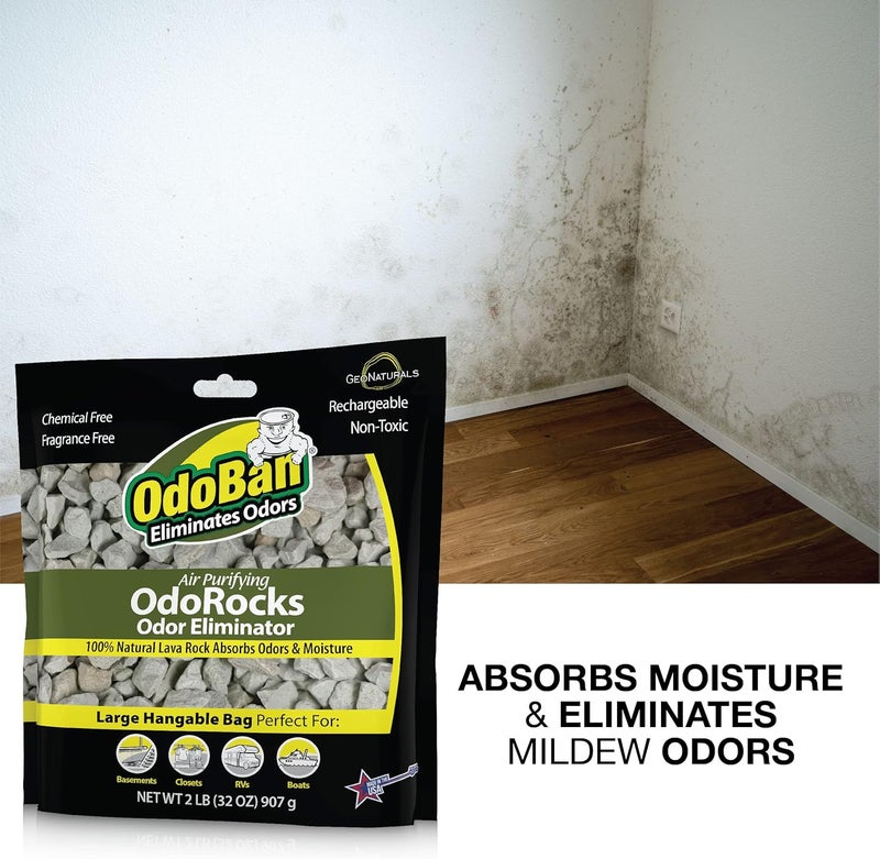 OdoBan Air Purifying OdoRocks Natural Odor Eliminator Made from Natural Volcanic Rocks 6Pack 2 Pounds Each Fragrance Free - Image 5