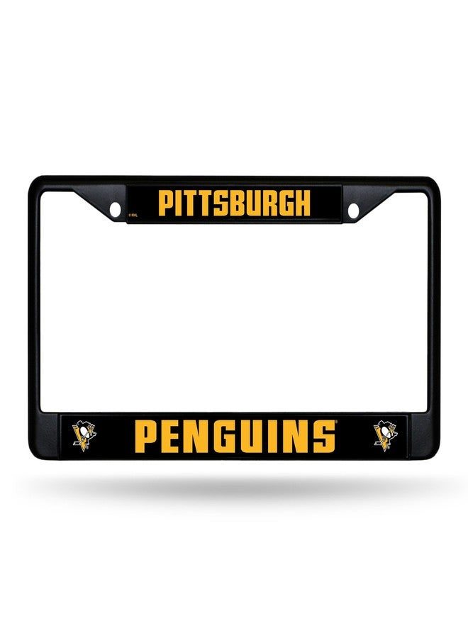 RICO Pittsburgh Penguins NHL Black Metal License Plate Frame - Set of 2 Friends - Image 5