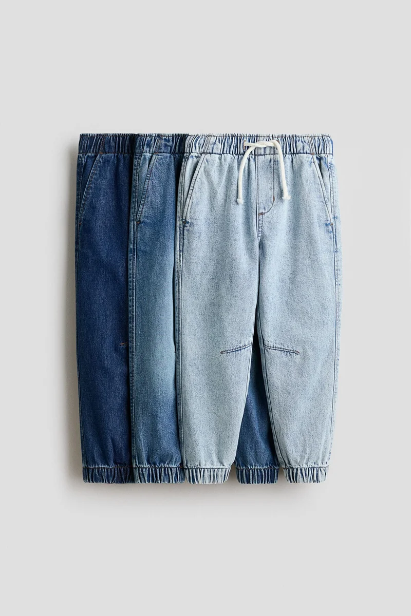 H&M 3-pack denim joggers