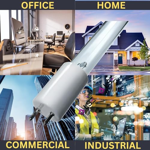 LSE Lighting Replacement UV Lamp | Compatible with Master Water MWC-7 MWCE-7 Systems | 16W UVC Bulb | 12.36" Quartz Tube | 2-Pin Diagonal Base | 254nm Ultraviolet Light | Designed in USA - Image 4